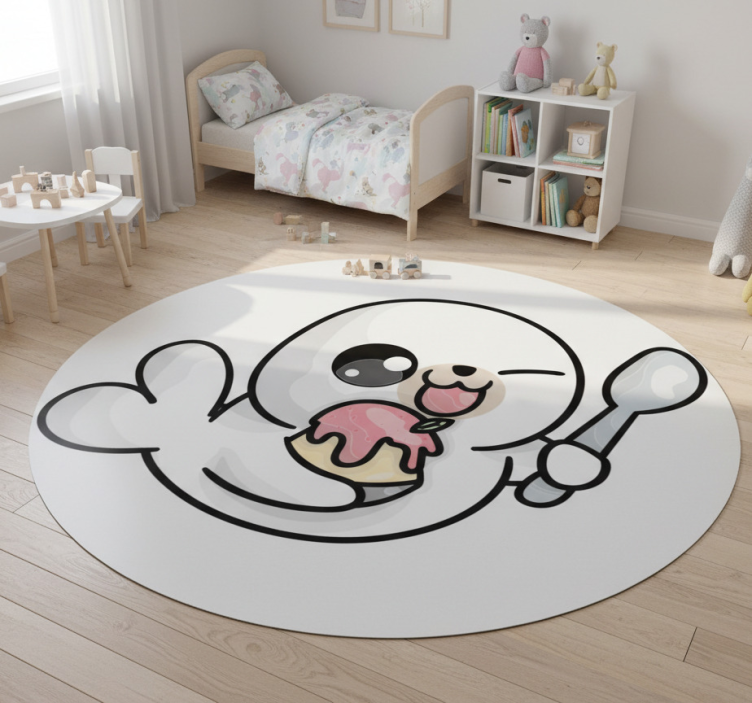 Animal vinyl rug anime baby seal - TenStickers