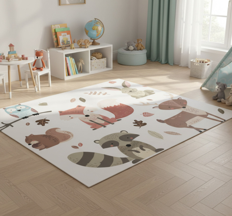 Autumn style animal vinyl rug - TenStickers