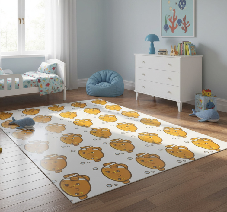 Animal vinyl rug clown fish design - TenStickers