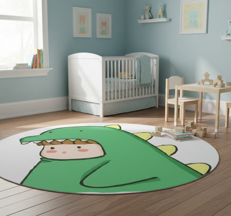 Animal vinyl rug cute dinosaur costume human - TenStickers