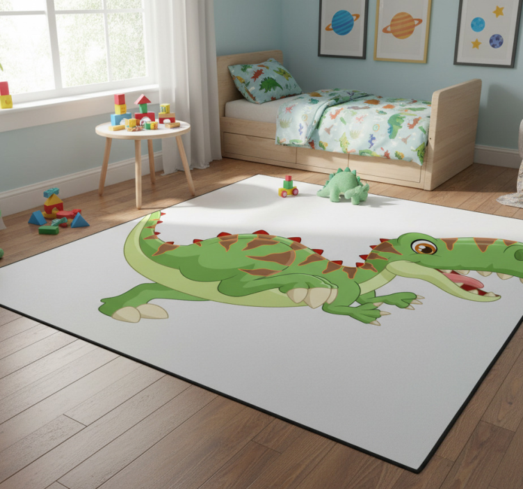 Animal vinyl rug friendly dinosaur design - TenStickers