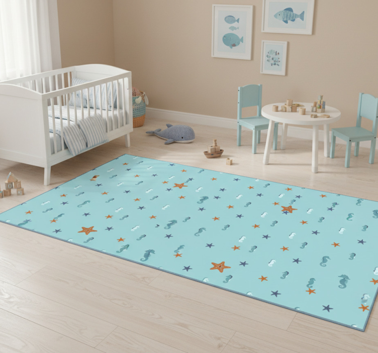 Animal vinyl rug in nautical design - TenStickers