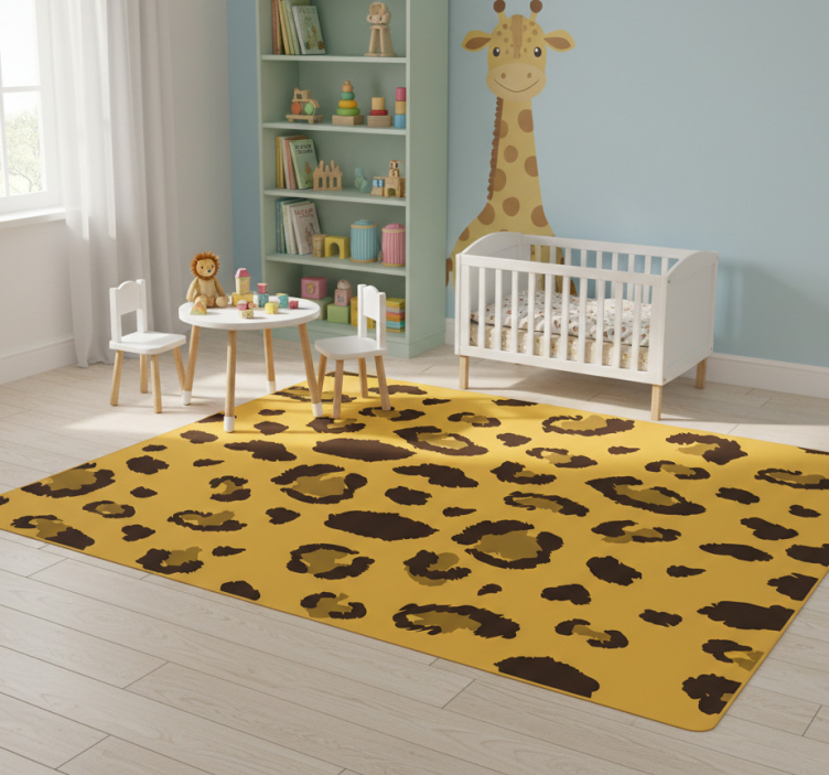 Leopard animal print animal vinyl rug - TenStickers