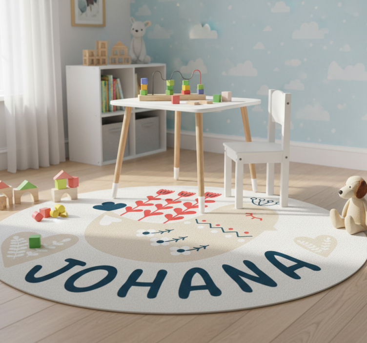 Animal vinyl rug nordic snow bird custom design - TenStickers