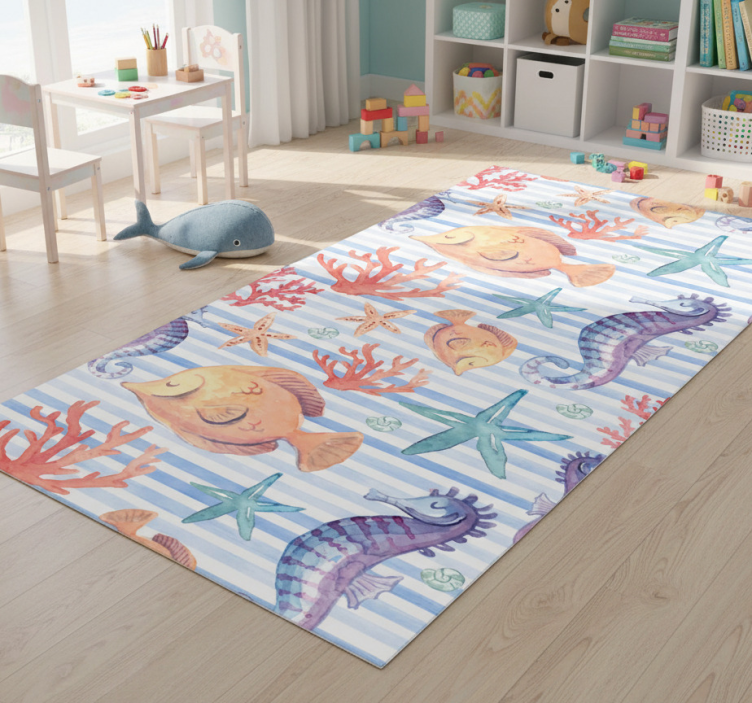 Animal vinyl rug sea life patterns - TenStickers