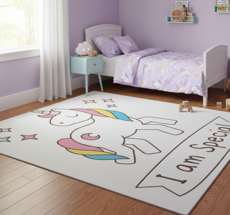 Unicorn dreams animal vinyl rug - TenStickers