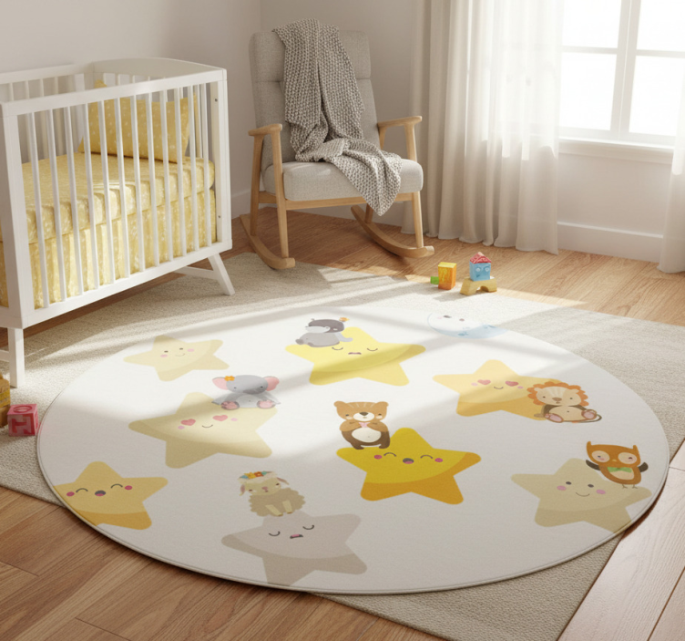 Animal vinyl rug stars for baby's room - TenStickers
