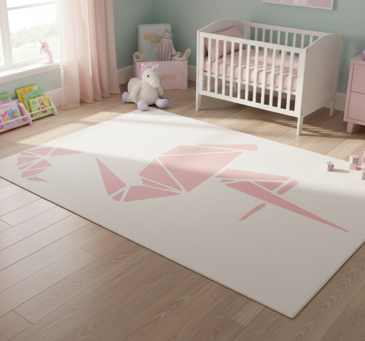 Animal vinyl rug stylish flamingo design - TenStickers