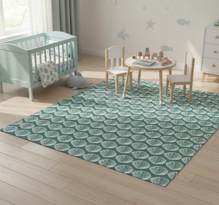 Animal vinyl rug retro seashell design - TenStickers