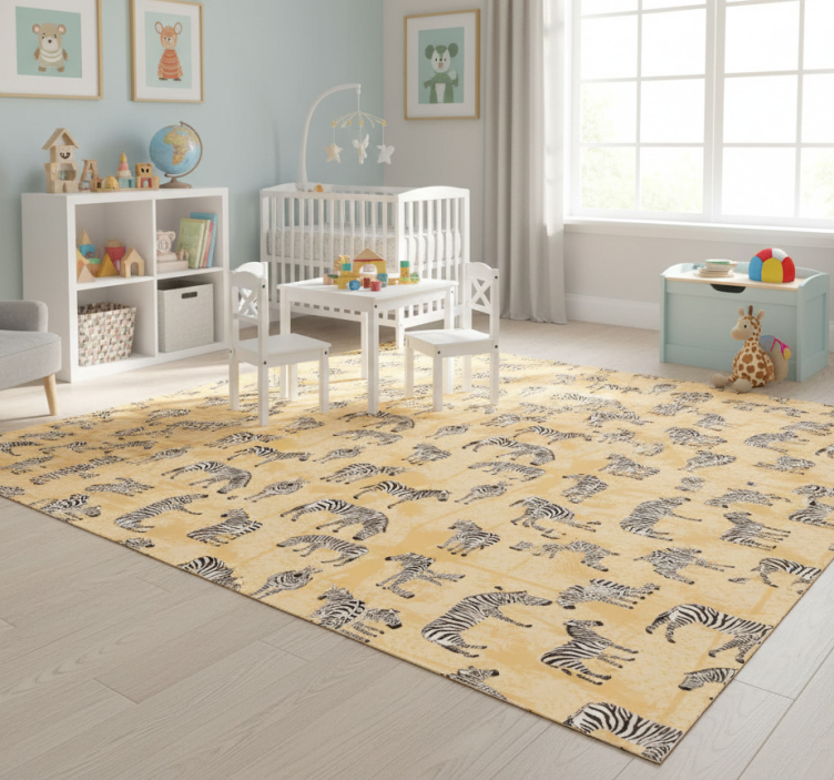Animal vinyl rug zebra patterns - TenStickers