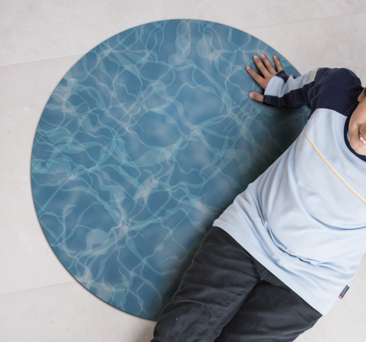 Aquatic Surface Illusion marble vinyl rug - TenStickers