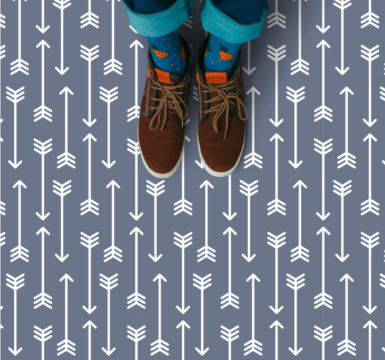 Arrow patterns striped vinyl rug - TenStickers