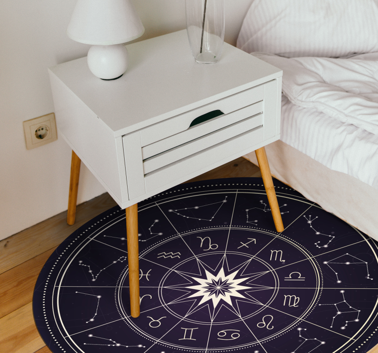 Astrological Compass circular vinyl rug - TenStickers