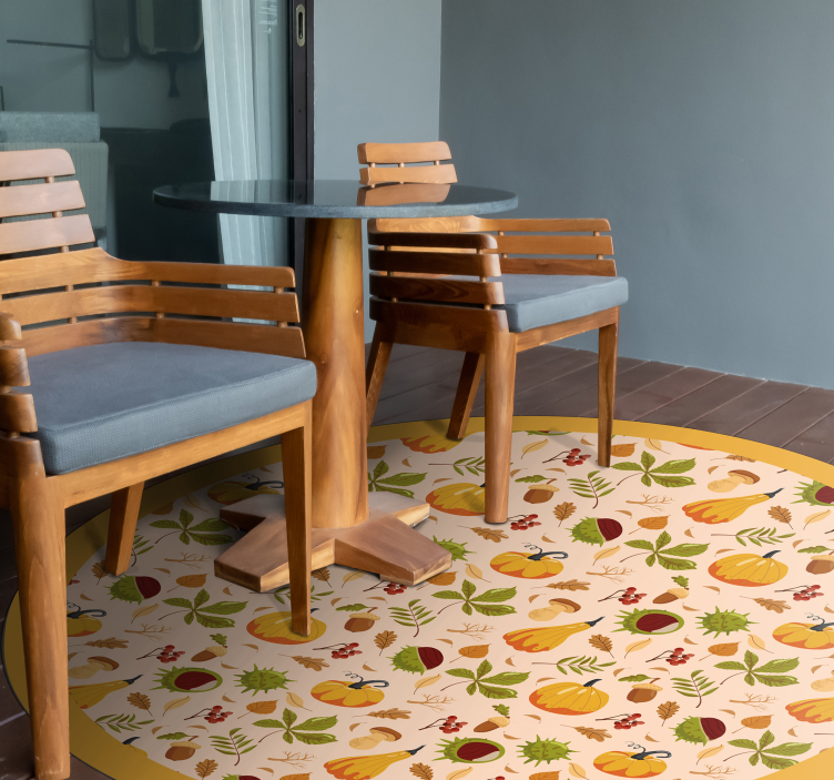 Autumn Harvest Theme nature vinyl rug - TenStickers