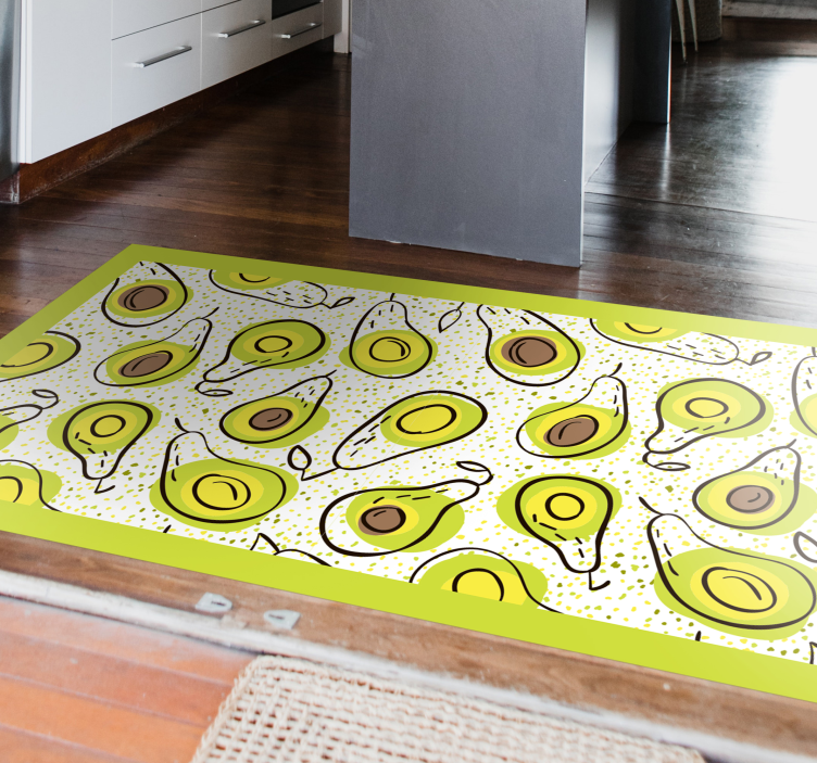 Avocado deslight kitchen vinyl rug - TenStickers