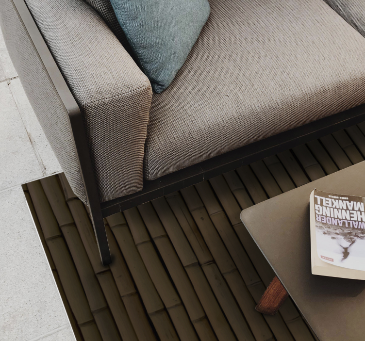 Bamboo Slatted Pattern textured vinyl rug - TenStickers