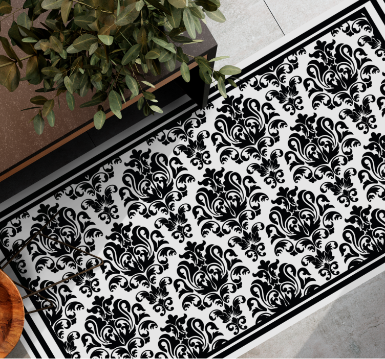 Baroque elegance vintage vinyl rug - TenStickers