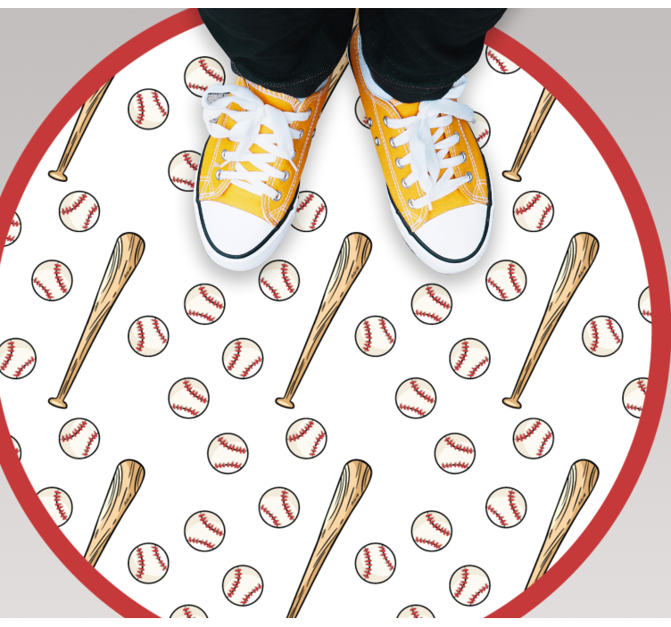 Baseball Season Fun game vinyl rug - TenStickers