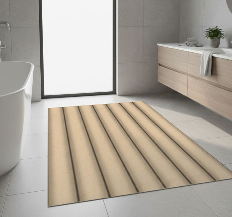 Bathroom vinyl rug in brown tube minimalist pattern - TenStickers
