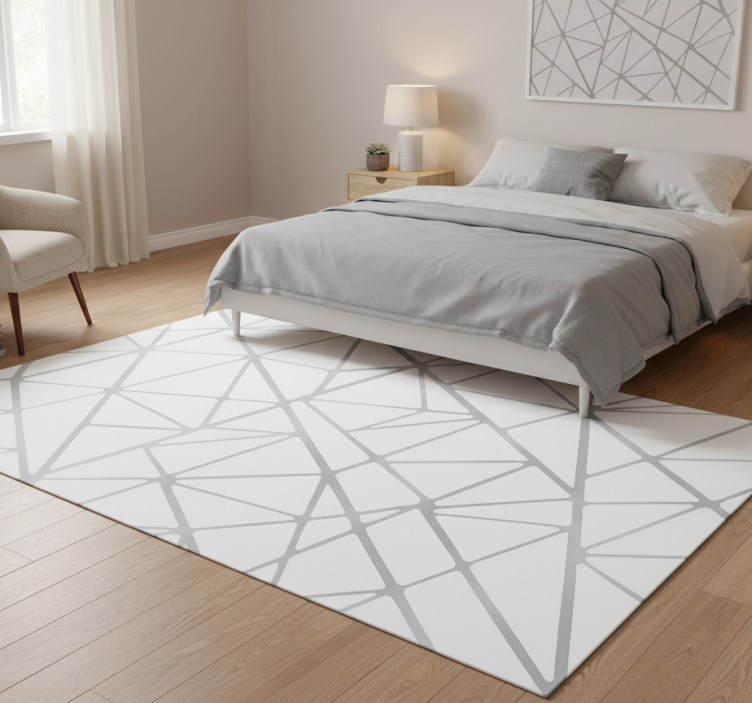 Bedroom vinyl rug artistic mural design - TenStickers