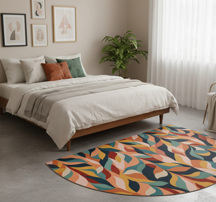 Bedroom vinyl rug in abstract jungle style - TenStickers