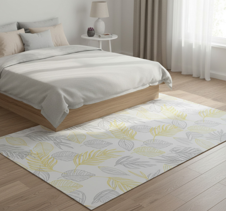 Bedroom vinyl rug in pantone leaf green - TenStickers