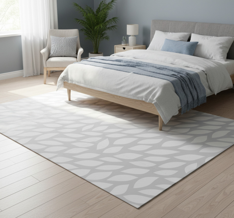 Bedroom vinyl rug seamless floral design - TenStickers