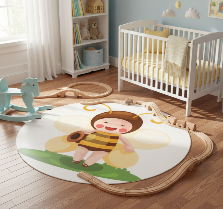 Bee custom animal vinyl rug - TenStickers