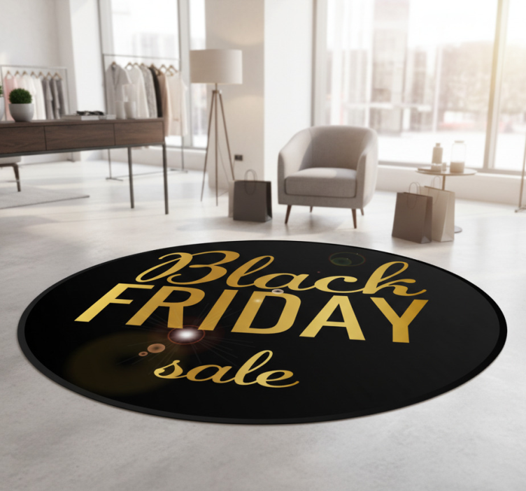 Black friday vinyl rug elegant black friday deal - TenStickers