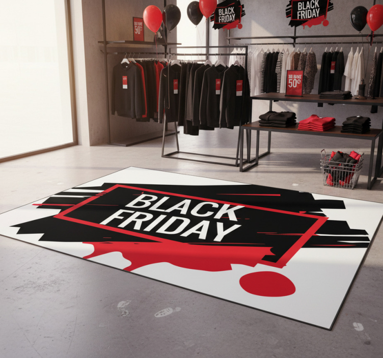 Black friday vinyl rug modern sticker black friday - TenStickers