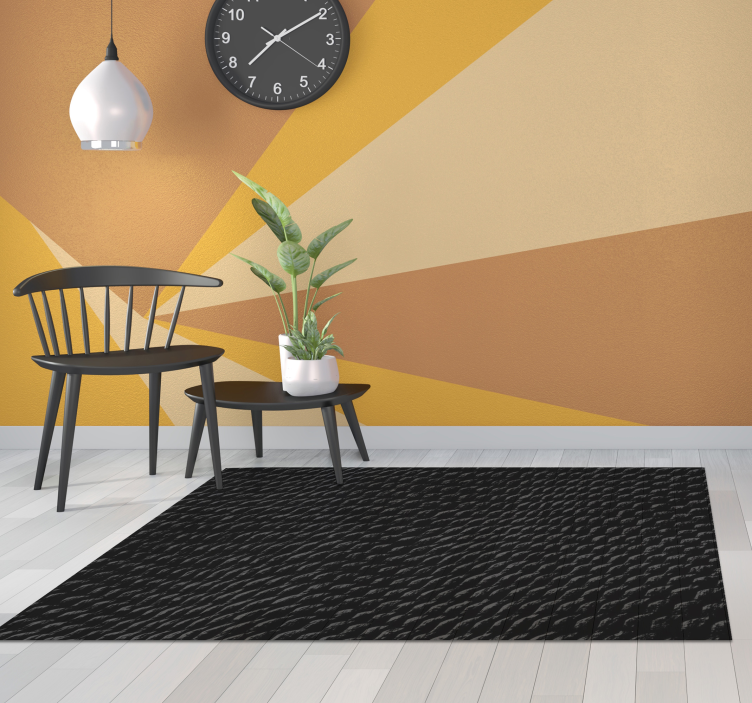 Black snake skin animal print vinyl rug - TenStickers