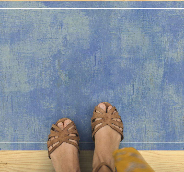 Blue textured surface textured vinyl rug - TenStickers