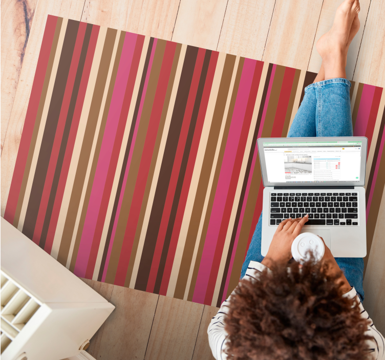 Vinyl rug bohemian stripped pattern - TenStickers