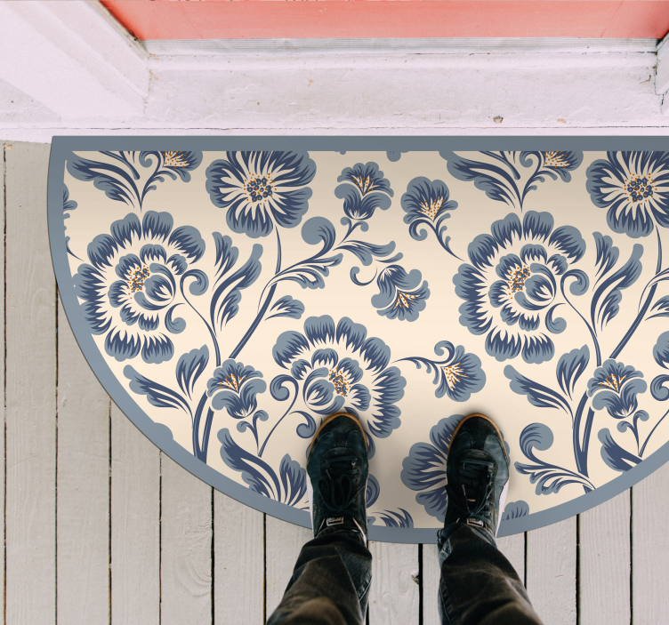 Botanical Entrance Adorner floral vinyl rug - TenStickers