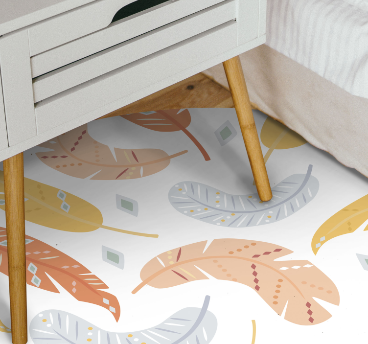 Botanical Leaves Pattern floral vinyl rug - TenStickers