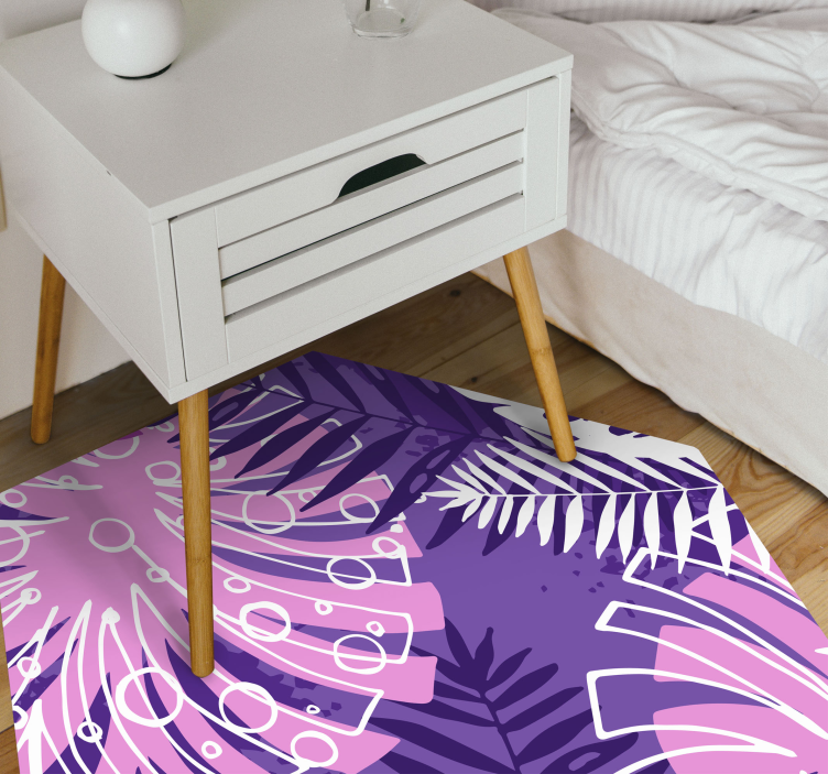 Botanical Statement floral vinyl rug - TenStickers