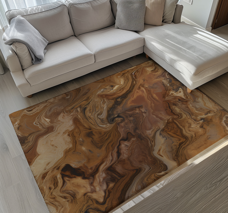 Brown shade marble vinyl rug - TenStickers