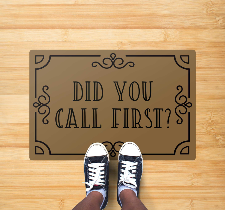 Call First Reminder custom rug - TenStickers