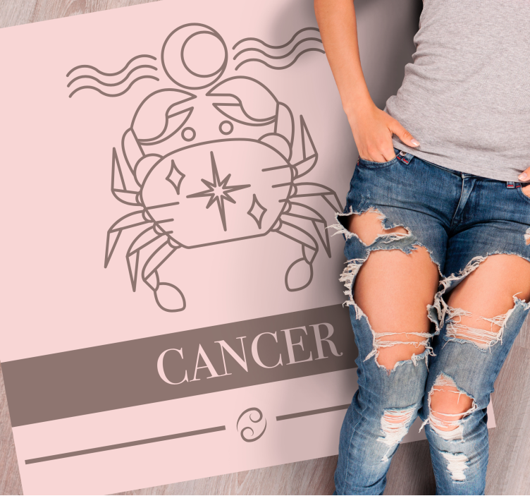 Cancer Zodiac Emblem custom rug - TenStickers