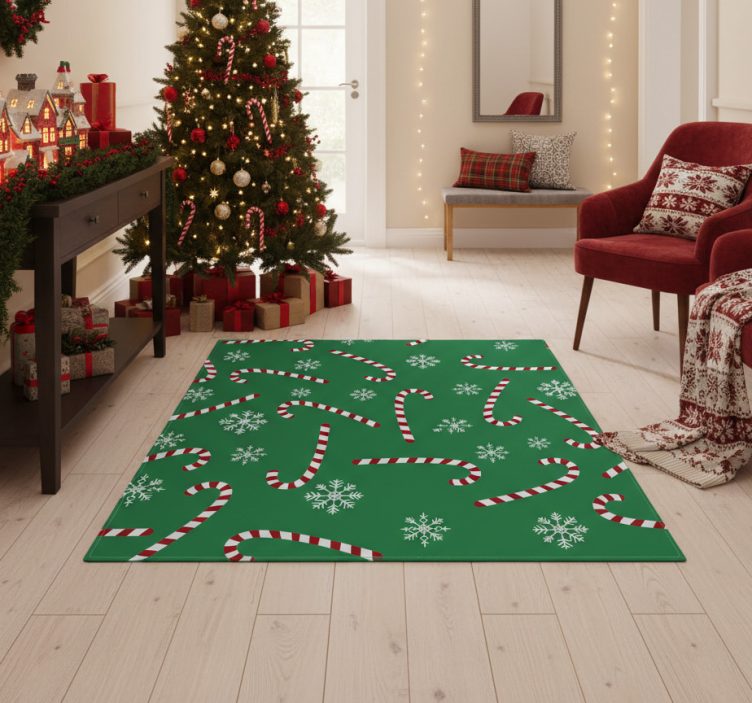 Candy christmas christmas vinyl rug - TenStickers
