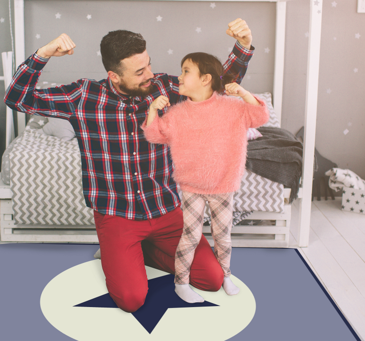 Celestial Centerpiece star vinyl rug - TenStickers