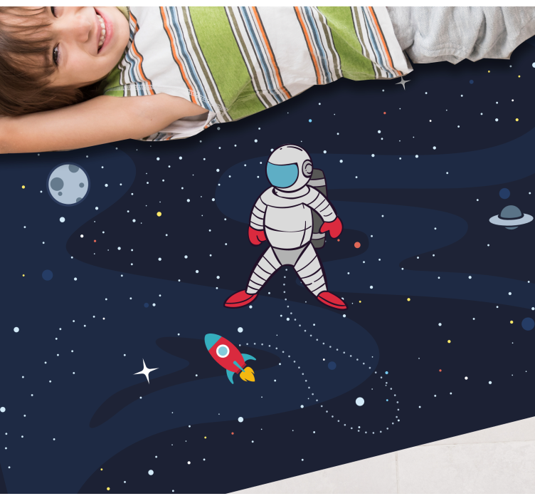 Celestial Journey star vinyl rug - TenStickers
