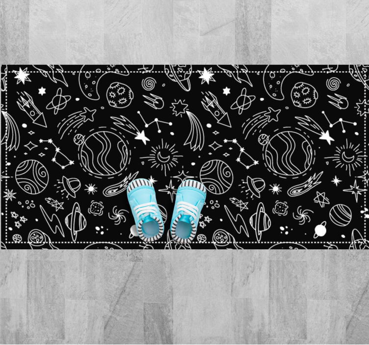 Celestial Playground star vinyl rug - TenStickers