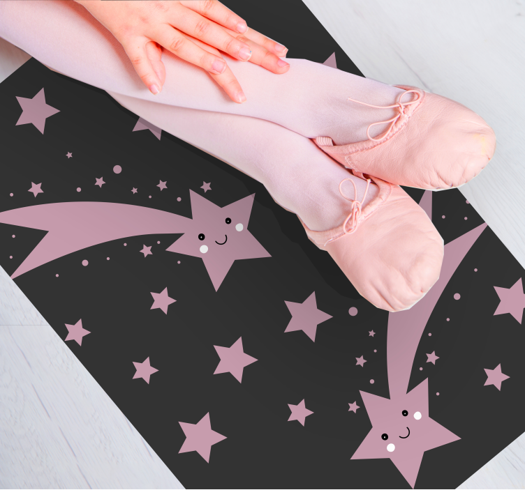 Celestial shooting stars star vinyl rug - TenStickers
