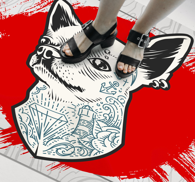 Chihuahua dog portrait animal vinyl rug - TenStickers