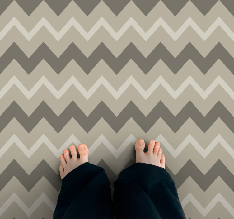Chevron Stripe Motifs striped vinyl rug - TenStickers