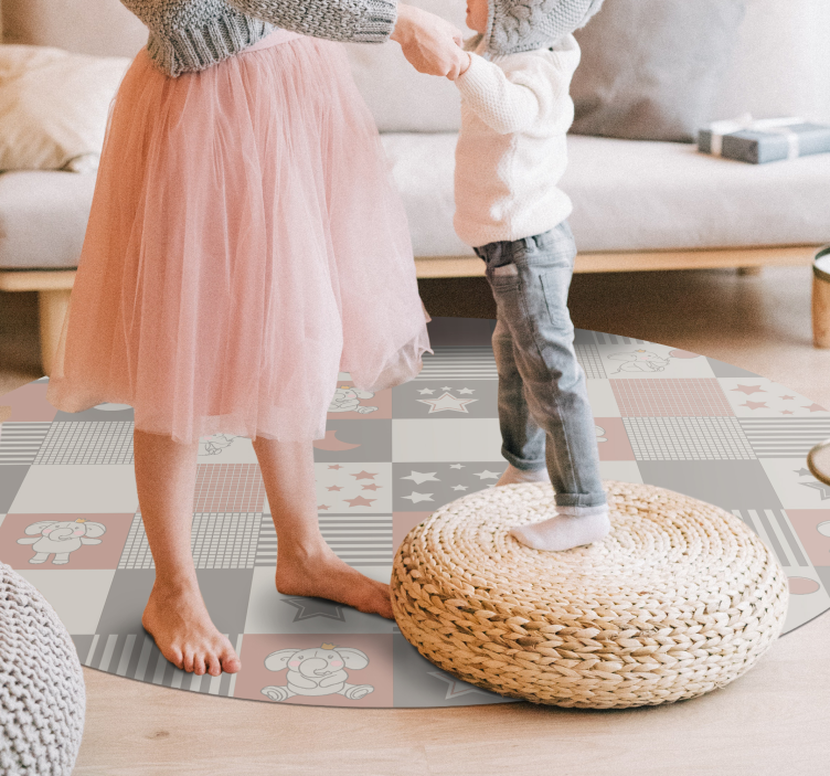 Children's Patchwork kids vinyl rug - TenStickers