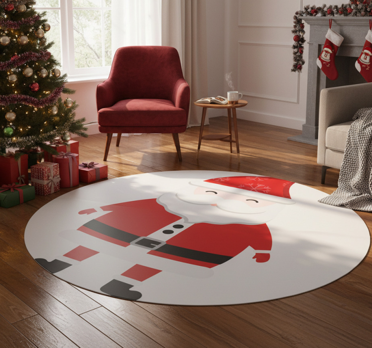 Christmas vinyl rug santa claus for children - TenStickers