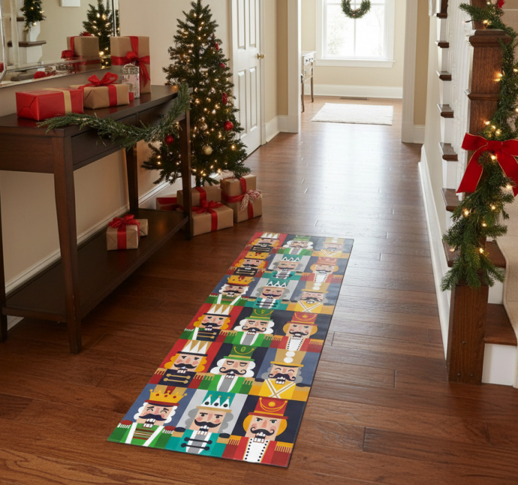 Christmas vinyl rug with nutcracker designs - TenStickers