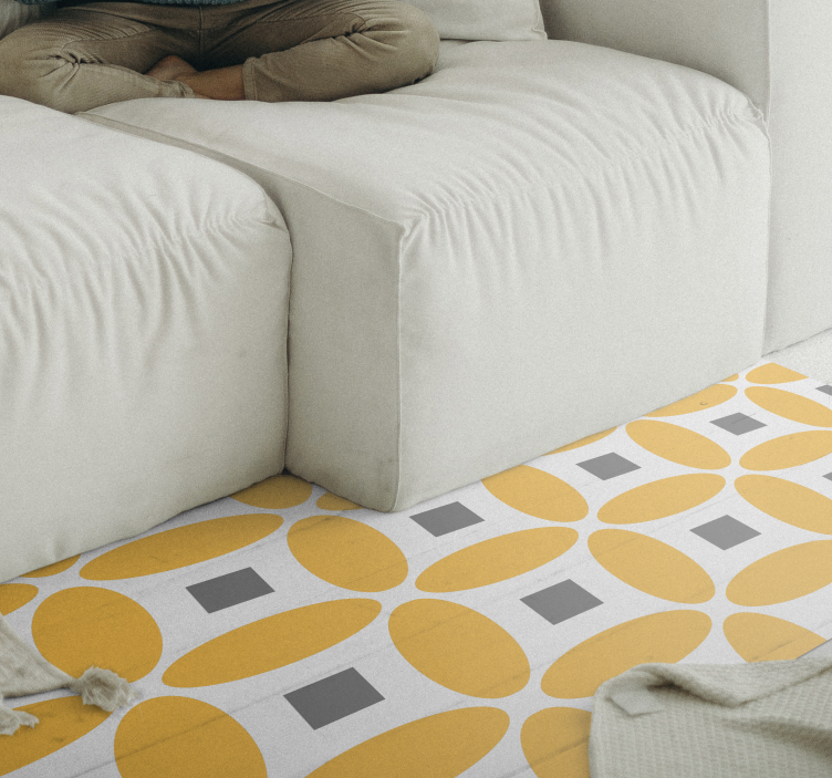 Geometric Orbs geometric vinyl rug - TenStickers